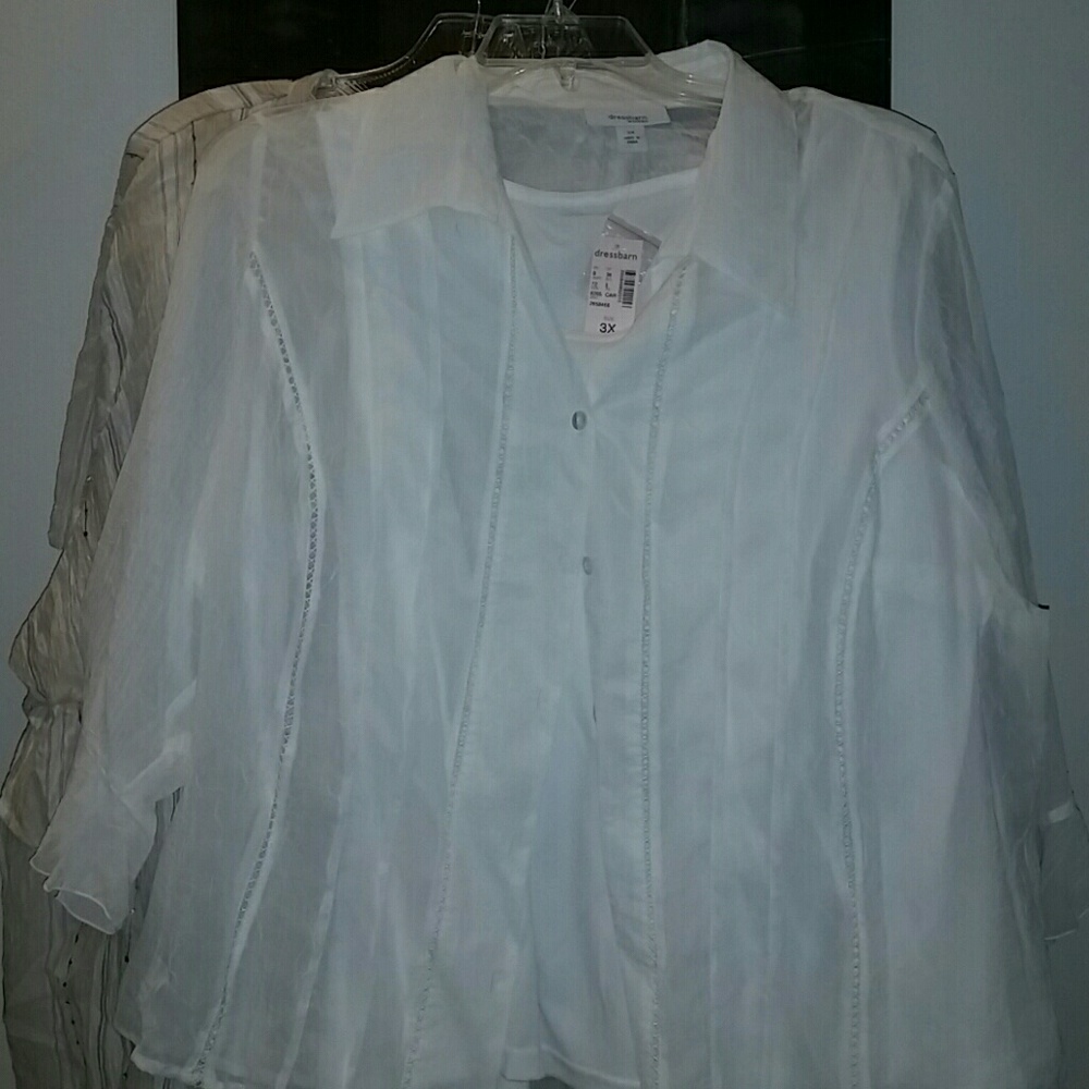 NEVER WORN cream camisole and blouse